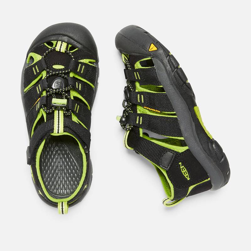 Keen Newport H2 Trekkingsandalen Kinder DE-75613 Black/Lime Green - Keen Kinderschuhe Schwarz / Lime